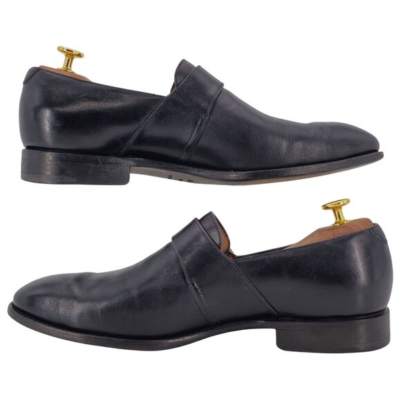 Salvatore Ferragamo Italy Tramezza 8.5 Black Calf Monk Strap Loafers Dress Shoes - Picture 7 of 10